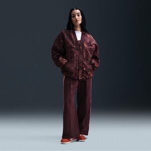 Naomi Osaka Oversize Jacquard Burgundy Jacket size small